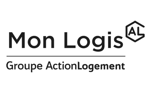 logo mon logis noir